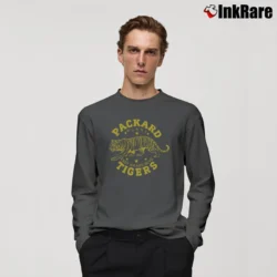 Men’s Packard Plant Tigers Yellow Long-Sleeve Shirt in charcoal | Sleek, Lightweight, Year-Round Wear