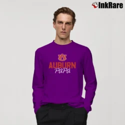 Men’s Papa Auburn Tigers Fan Long-Sleeve Shirt in purple | Sleek, Lightweight, Year-Round Wear