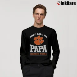 Men’s Papa Clemson Tigers Fan Graphic Long-Sleeve Shirt in black | Sleek, Lightweight, Year-Round Wear