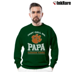 Men’s Papa Clemson Tigers Fan Graphic Crewneck Sweatshirt in forest green | Cozy Fabric, Clean Style