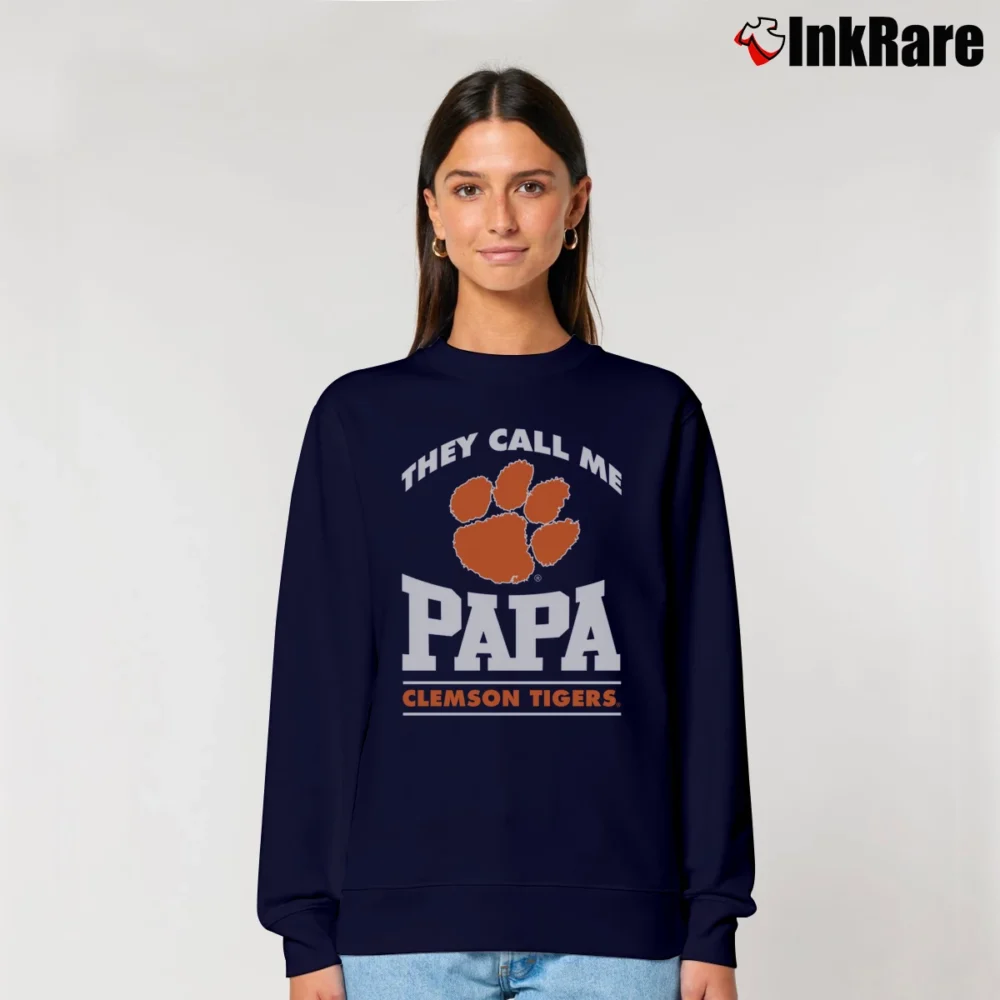 Women’s Papa Clemson Tigers Fan Graphic Relaxed Sweatshirt in navy | Soft, Laid-Back Vibe