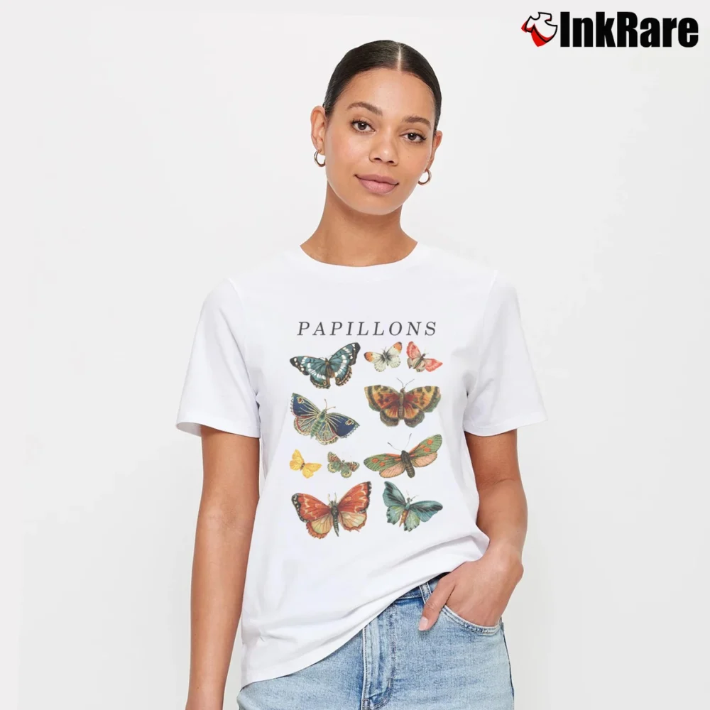 Women’s Papillons Butterfly Signature T-Shirt in white | Soft, Flattering Fit
