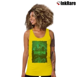 Women’s Paranorman Group Black Graphic Tank Top in yellow | Lightweight, Movement-Friendly