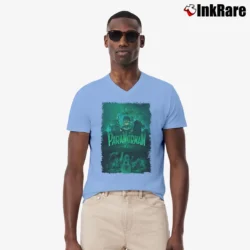 Men’s Paranorman Group Black Graphic V-Neck Tee in light blue | Sharp, Breathable, Everyday Staple
