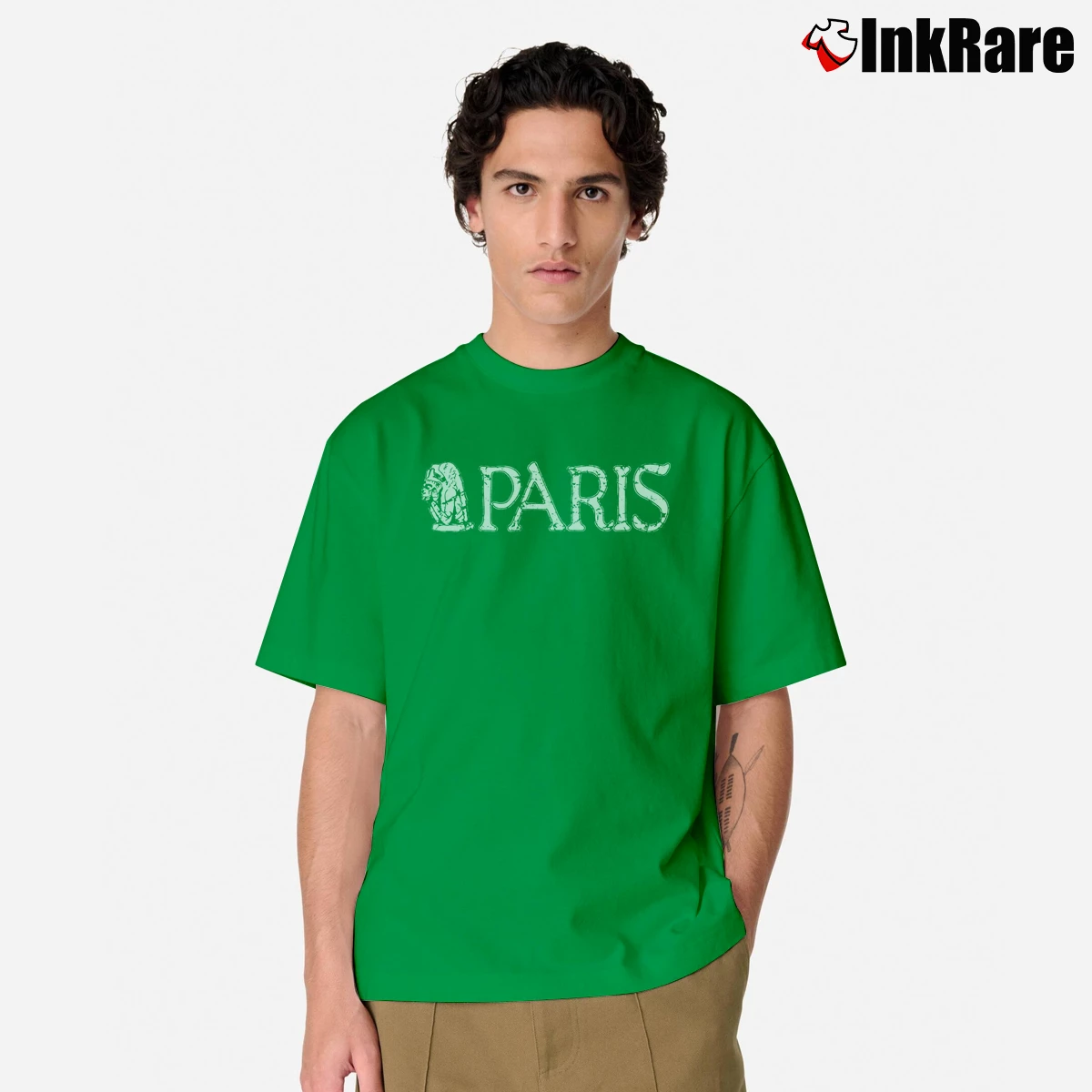 Men’s Paris France Gargoyle Ladies Classic T-Shirt in irish green | Soft, Breathable Everyday Wear