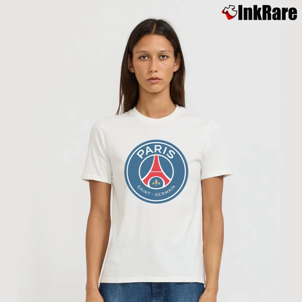 Women’s Paris Saint Germain Logo Signature T-Shirt in white | Soft, Flattering Fit