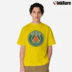 Men’s Paris Saint Germain Logo Classic T-Shirt in yellow | Soft, Breathable Everyday Wear