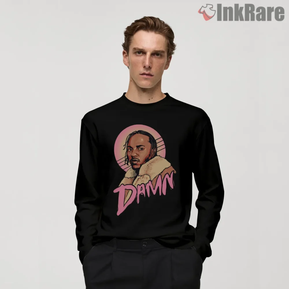 Pastel Damn Halo Kendrick Lamar Cartoon Shirt on black long sleeve shirt for men graphic tee