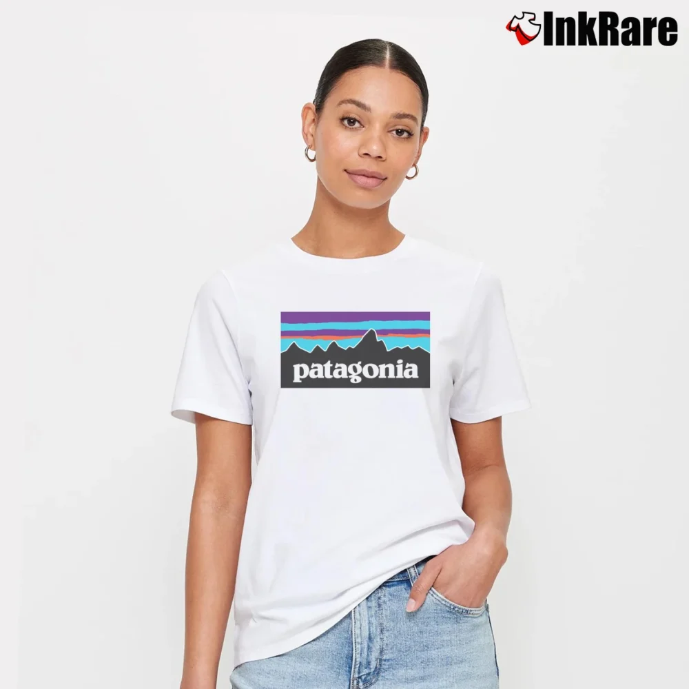 Women’s Patagonia P - 6 Logo Signature T-Shirt in white | Soft, Flattering Fit