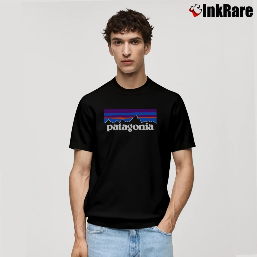 Men’s Patagonia P - 6 Logo Uprisal Classic T-Shirt in black | Soft, Breathable Everyday Wear