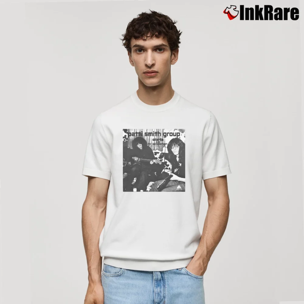 Men’s Patti Smith Group Gloria My Generation Rock Classic T-Shirt in white | Soft, Breathable Everyday Wear