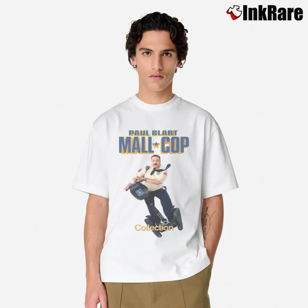 Men’s Paul Blart Mall Cop Classic T-Shirt in white | Soft, Breathable Everyday Wear