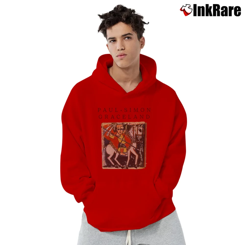 Men’s Paul Simon Graceland Pullover Hoodie in red | Cozy, Durable, Modern Fit