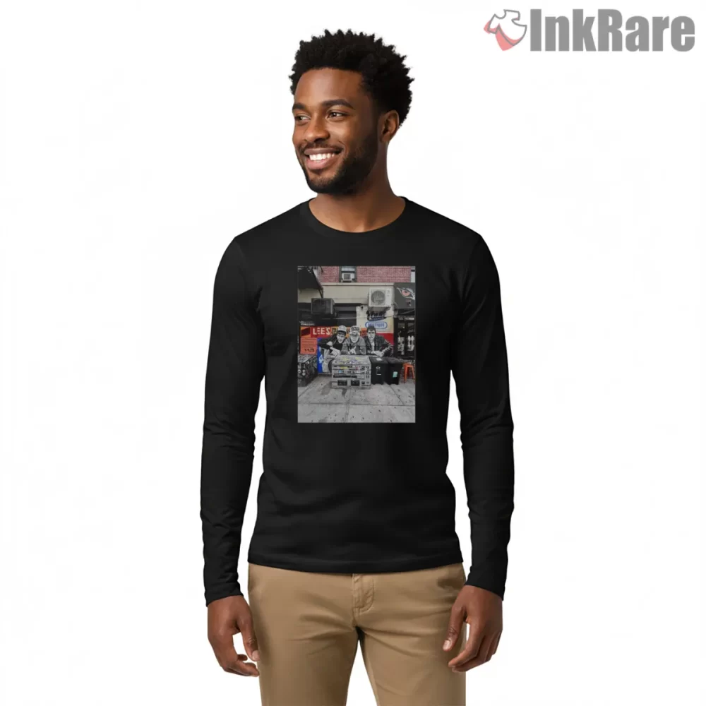 Pauls Boutique Street Photo Boombox Shirt on black long sleeve shirt for men graphic tee