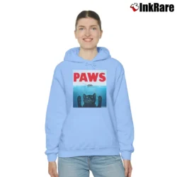 Women’s Paws Cat Jaws Cat Classic Cozy Hoodie in light blue | Warm, Structured, Stylish