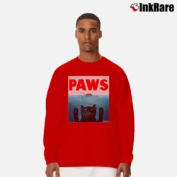 Men’s Paws Cat Jaws Cat Classic Long-Sleeve Shirt in red | Sleek, Lightweight, Year-Round Wear