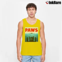 Men’s Paws Cat Jaws Cat Classic Tank Top in yellow | Breathable, Active-Friendly Design