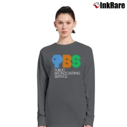 Women’s PBS Retro Logo Long-Sleeve Top in charcoal | Sleek, Versatile, All-Season