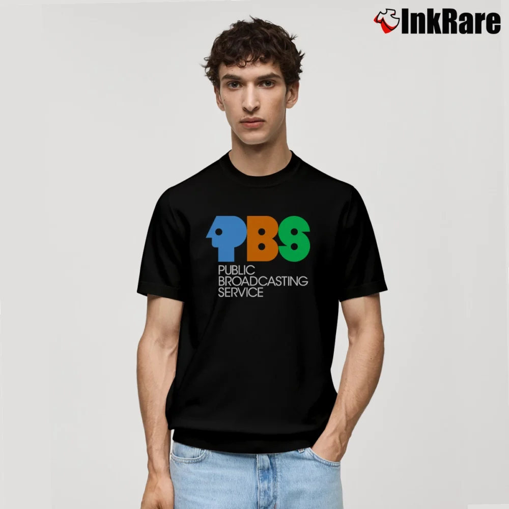Men’s PBS Retro Logo Classic T-Shirt in black | Soft, Breathable Everyday Wear