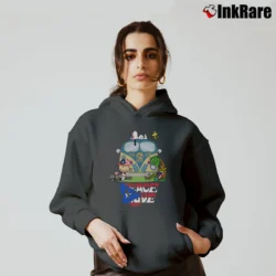 Women’s Peace And Love Puerto Rico Snoopy Cozy Hoodie in charcoal | Warm, Structured, Stylish