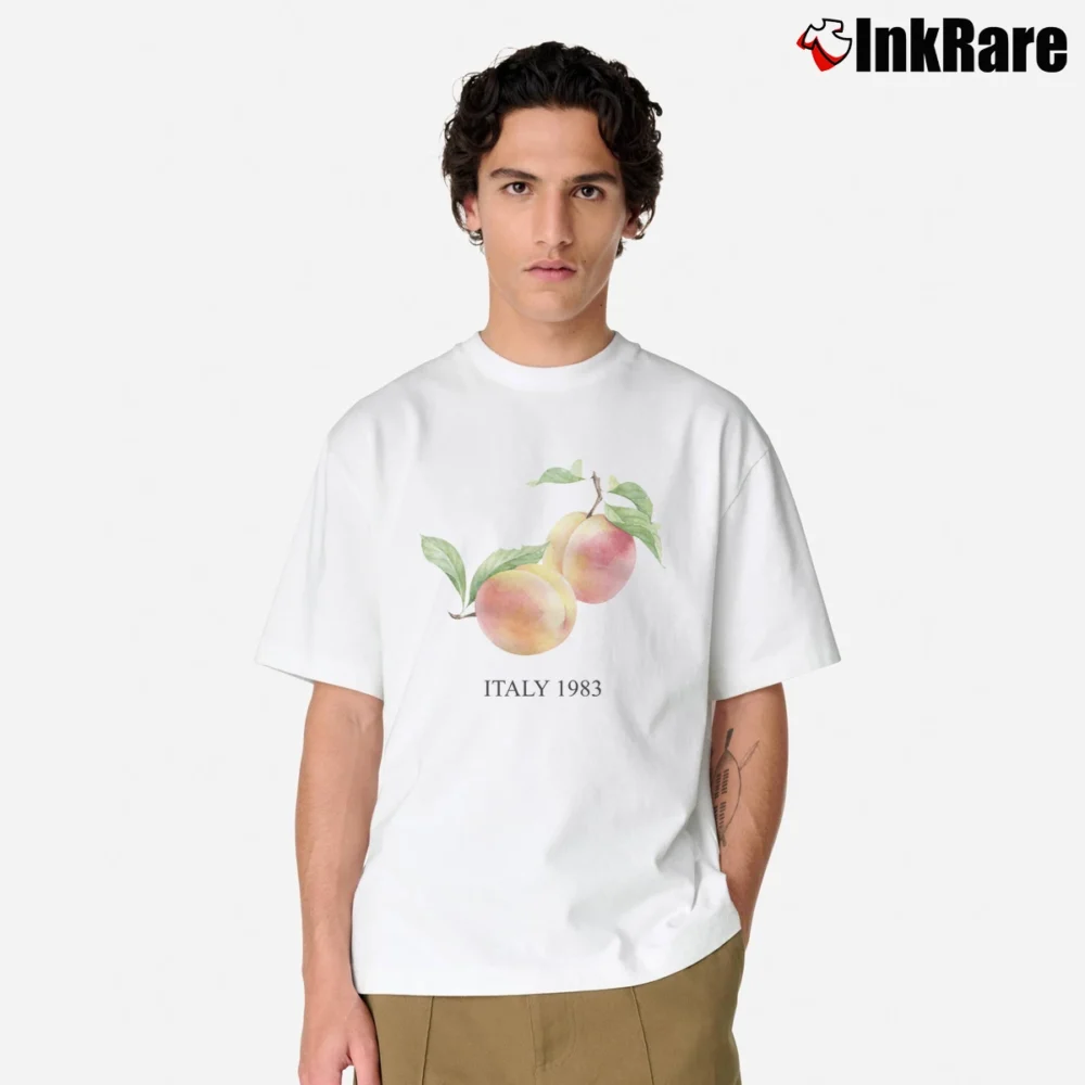 Men’s Peach Italy 1983 Retro Vintage Classic T-Shirt in white | Soft, Breathable Everyday Wear
