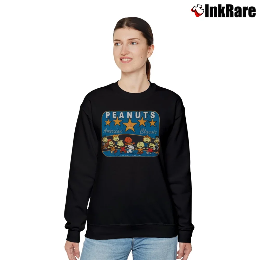 Women’s Peanut American Classic Relaxed Sweatshirt in black | Soft, Laid-Back Vibe