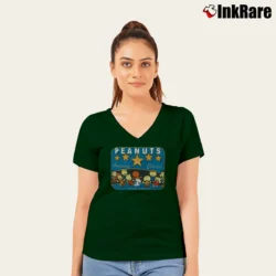 Women’s Peanut American Classic V-Neck Tee in forest green | Chic Neckline, Soft Texture