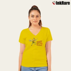 Women’s Peanut Butter Falcon V-Neck Tee in yellow | Chic Neckline, Soft Texture