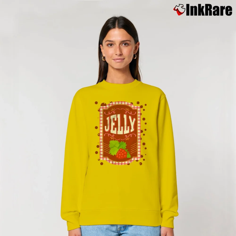 Women’s Peanut Butter Jelly Friends Matching Costume Relaxed Sweatshirt in yellow | Soft, Laid-Back Vibe