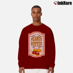 Men’s Peanut Butter Jelly Halloween Matching Costume Long-Sleeve Shirt in maroon | Sleek, Lightweight, Year-Round Wear