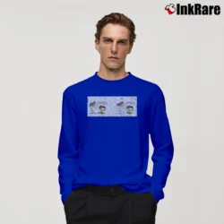 Men’s Peanuts Aaugh Snoopy Football Coffee Design Long-Sleeve Shirt in royal blue | Sleek, Lightweight, Year-Round Wear
