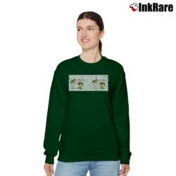 Women’s Peanuts Aaugh Snoopy Football Coffee Design Relaxed Sweatshirt in forest green | Soft, Laid-Back Vibe