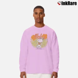 Men’s Peanuts Aloha Snoopy Long-Sleeve Shirt in light pink | Sleek, Lightweight, Year-Round Wear