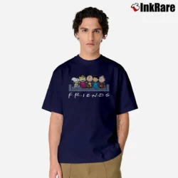 Men’s Peanuts Characters Friends Classic T-Shirt in navy | Soft, Breathable Everyday Wear