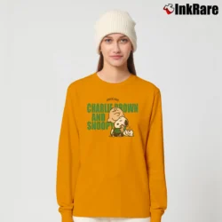 Women’s Peanuts Charlie Brown And Snoopy Long-Sleeve Top in orange | Sleek, Versatile, All-Season