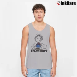 Men’s Peanuts Charlie Brown I Play Dirty Cool Tank Top in sport grey | Breathable, Active-Friendly Design