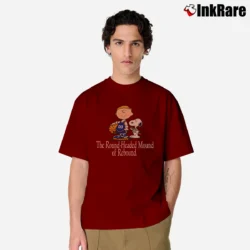 Men’s Peanuts Charlie Brown Snoopy Basketball Charles Barkley Classic T-Shirt in maroon | Soft, Breathable Everyday Wear