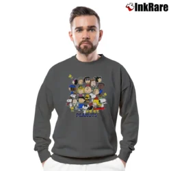 Men’s Peanuts Charlie Brown Snoopy Crewneck Sweatshirt in charcoal | Cozy Fabric, Clean Style