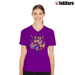 Women’s Peanuts Charlie Brown Snoopy V-Neck Tee in purple | Chic Neckline, Soft Texture