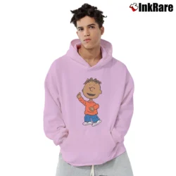 Men’s Peanuts Franklin Armstrong Pullover Hoodie in light pink | Cozy, Durable, Modern Fit