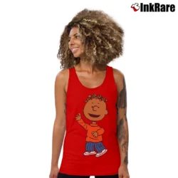 Women’s Peanuts Franklin Armstrong Tank Top in red | Lightweight, Movement-Friendly