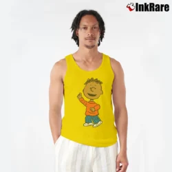 Men’s Peanuts Franklin Armstrong Tank Top in yellow | Breathable, Active-Friendly Design
