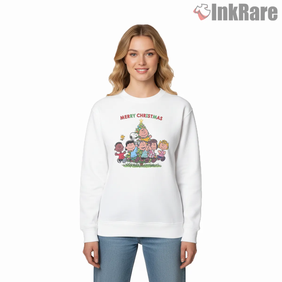 Peanuts Gang Merry Christmas Celebration Shirt on graphic shirt for women graphic tee