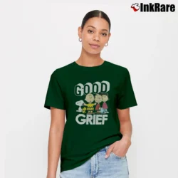 Women’s Peanuts Good Grief Signature T-Shirt in forest green | Soft, Flattering Fit