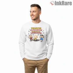 Peanuts Greatest Hits Linus And Lucy Music Shirt on graphic shirt for men graphic tee