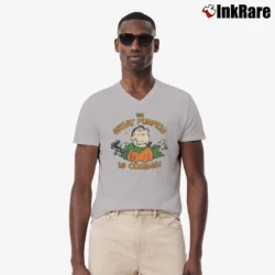 Men’s Peanuts Linus The Great Pumpkin Is Coming V-Neck Tee in sport grey | Sharp, Breathable, Everyday Staple