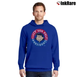 Men’s Peanuts Lucy Van Pelt For President Pullover Hoodie in royal blue | Cozy, Durable, Modern Fit