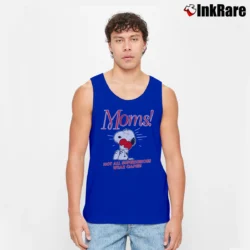 Men’s Peanuts Mom Not All Superheroes Wear Capes Tank Top in royal blue | Breathable, Active-Friendly Design
