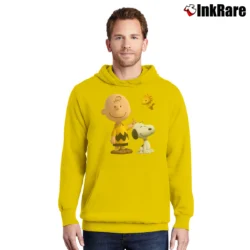 Men’s Peanuts Movie 2015 Snoopy Quotes Pullover Hoodie in yellow | Cozy, Durable, Modern Fit