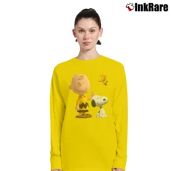 Women’s Peanuts Movie 2015 Snoopy Quotes Long-Sleeve Top in yellow | Sleek, Versatile, All-Season